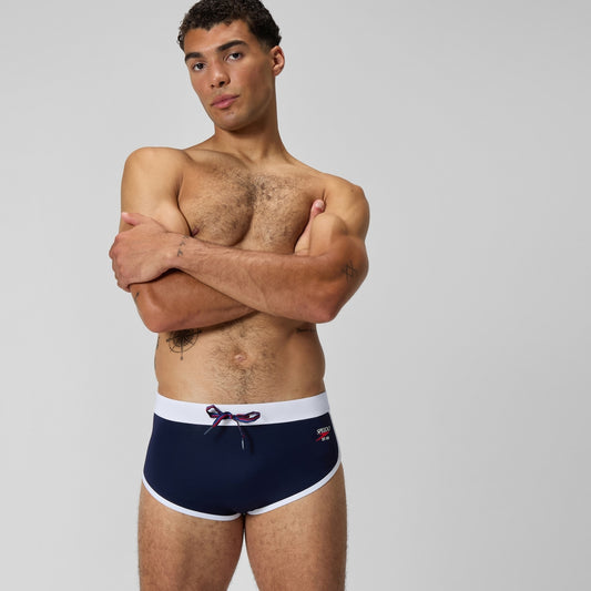 Speedo Jetstream 3.5'' Logo Brief Navy/White