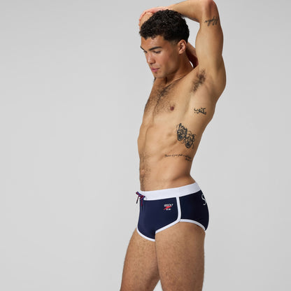 Speedo Jetstream 3.5'' Logo Brief Navy/White