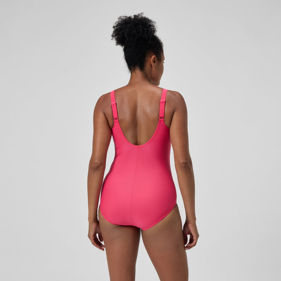 Speedo Shaping Cross Knot Swimsuit Pink