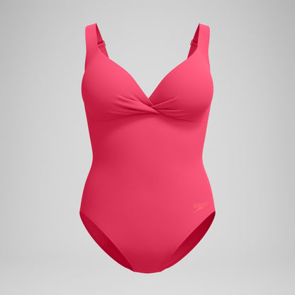 Speedo Shaping Cross Knot Swimsuit Pink
