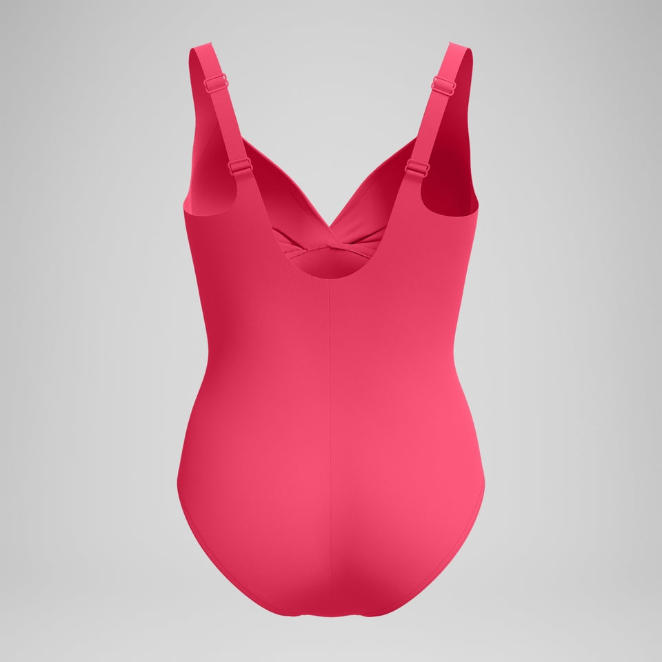 Speedo Shaping Cross Knot Swimsuit Pink
