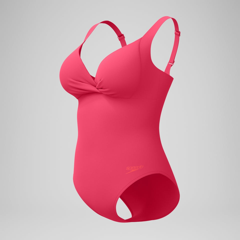 Speedo Shaping Cross Knot Swimsuit Pink