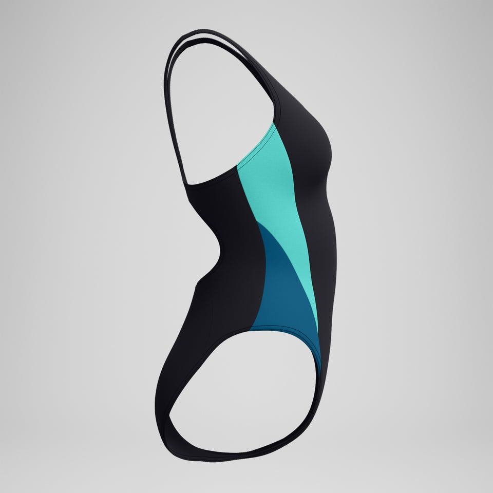 Speedo Colourblock 2.0 Swimsuit Black/Turquoise