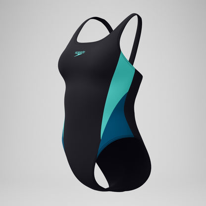 Speedo Colourblock 2.0 Swimsuit Black/Turquoise