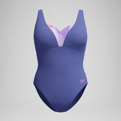 Speedo Shaping Printed OpusGem DD+ Swimsuit Blue