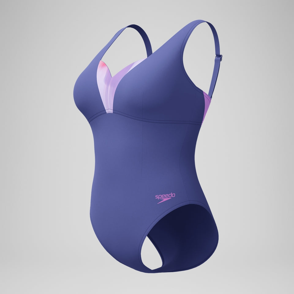 Speedo Shaping Printed OpusGem DD+ Swimsuit Blue