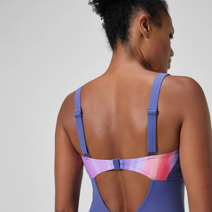 Speedo Shaping Printed OpusGem DD+ Swimsuit Blue