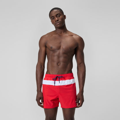 Speedo Jetstream 16'' Striped Colourblock Swim Shorts Red/White
