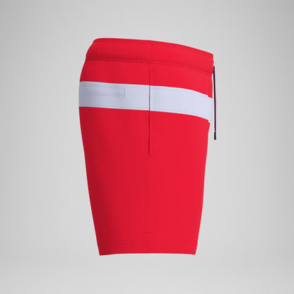 Speedo Jetstream 16'' Striped Colourblock Swim Shorts Red/White