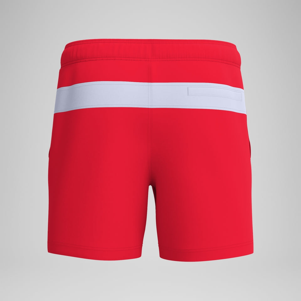 Speedo Jetstream 16'' Striped Colourblock Swim Shorts Red/White