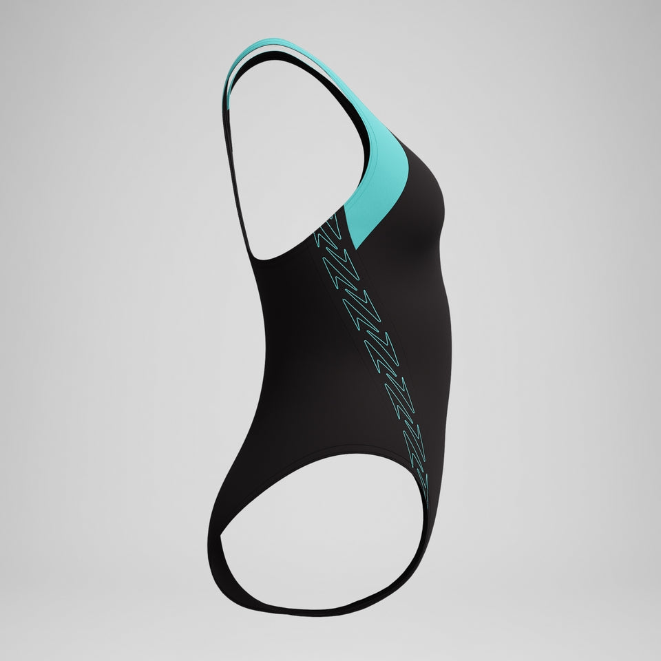 Speedo HyberBoom Splice Racerback Swimsuit Black/Turquoise