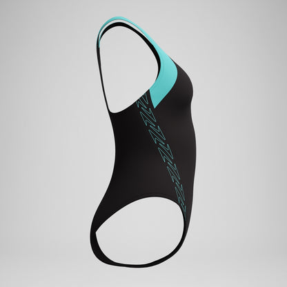 Speedo HyberBoom Splice Racerback Swimsuit Black/Turquoise