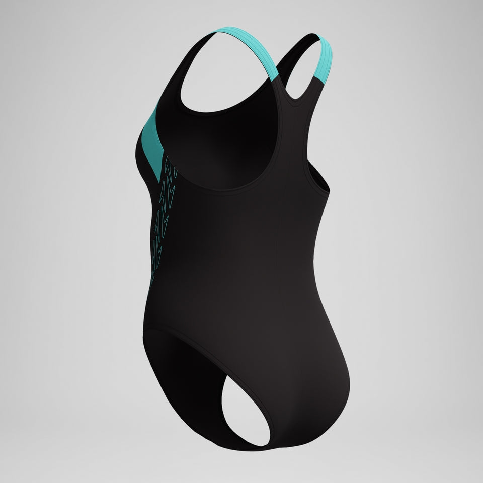 Speedo HyberBoom Splice Racerback Swimsuit Black/Turquoise