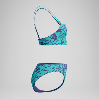 Speedo Printed Adjustable Thinstap Bikini Blue/Green