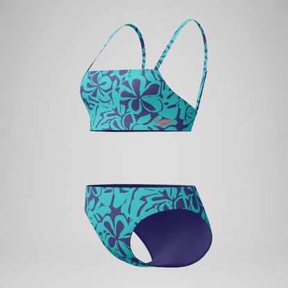 Speedo Printed Adjustable Thinstap Bikini Blue/Green