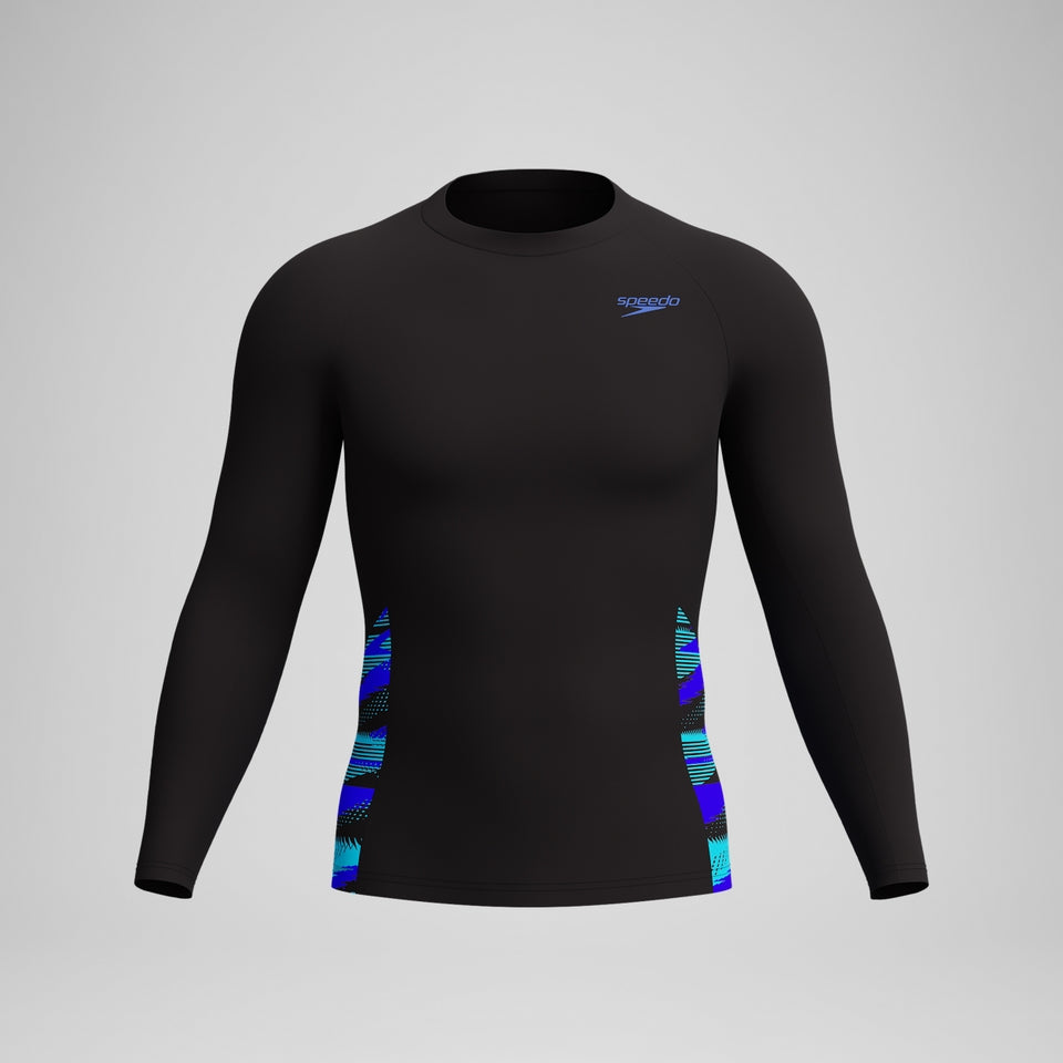 Speedo Endurance+ Splice Rash Top Black/Blue