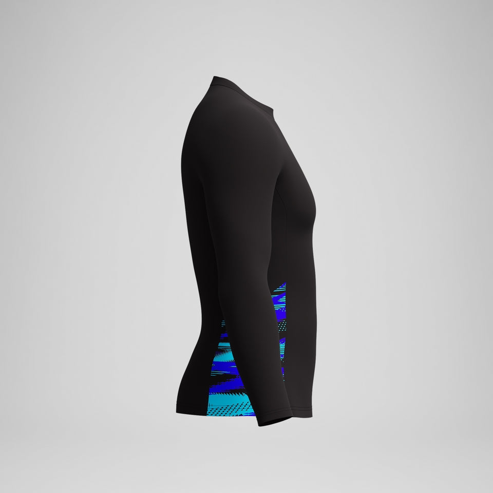 Speedo Endurance+ Splice Rash Top Black/Blue