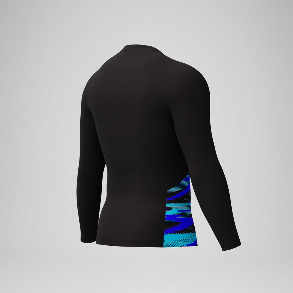 Speedo Endurance+ Splice Rash Top Black/Blue