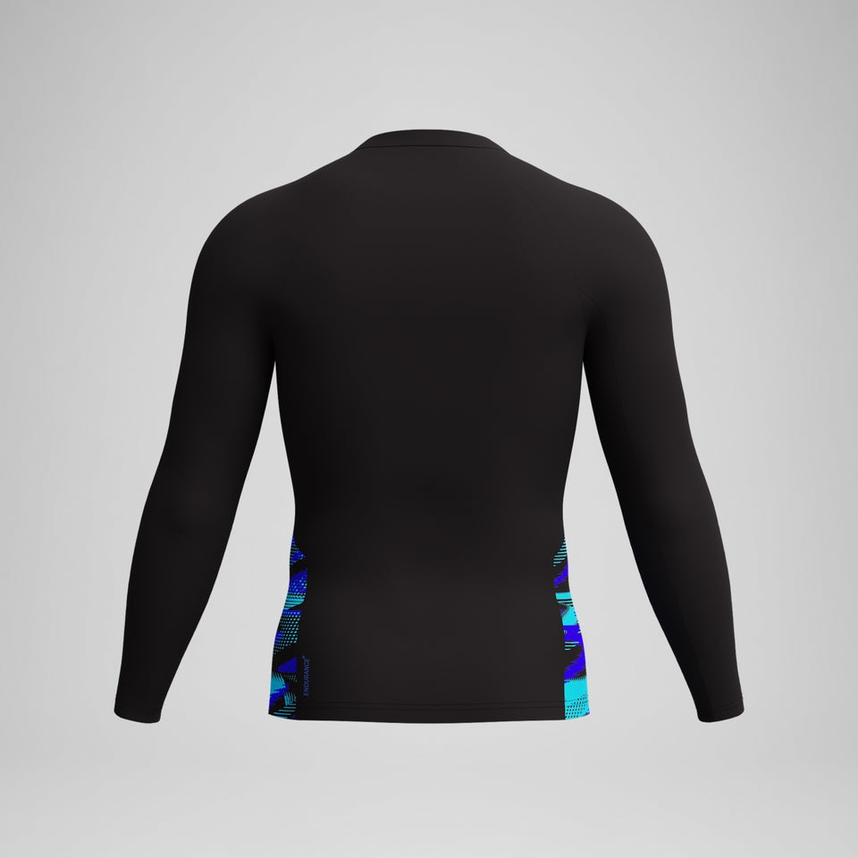 Speedo Endurance+ Splice Rash Top Black/Blue