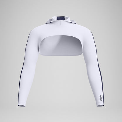 Speedo Jetstream Long Sleeve Hooded Shrug Top White/Navy
