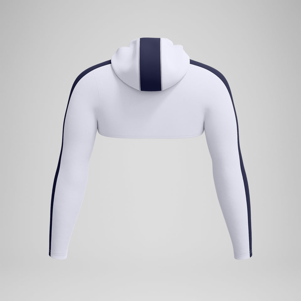 Speedo Jetstream Long Sleeve Hooded Shrug Top White/Navy