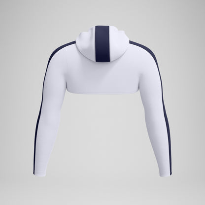 Speedo Jetstream Long Sleeve Hooded Shrug Top White/Navy