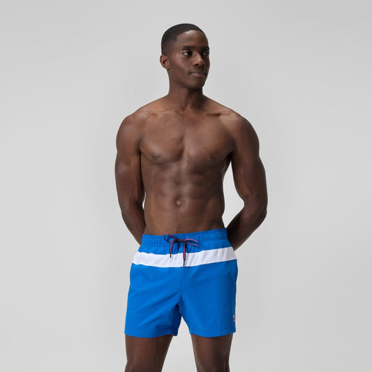 Speedo Jetstream 16'' Striped Colourblock Swim Shorts Blue/White