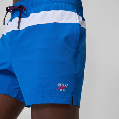 Speedo Jetstream 16'' Striped Colourblock Swim Shorts Blue/White