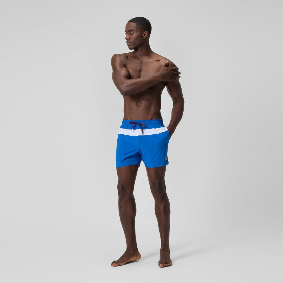 Speedo Jetstream 16'' Striped Colourblock Swim Shorts Blue/White