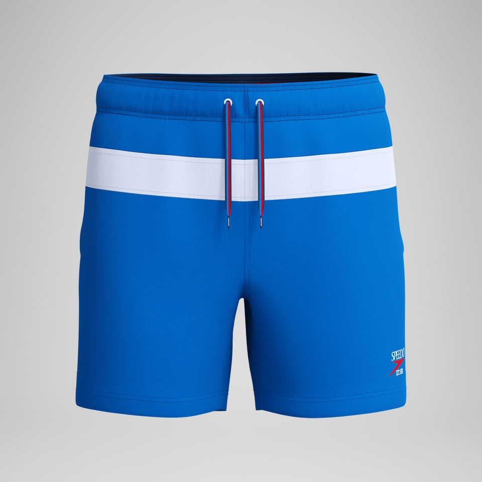 Speedo Jetstream 16'' Striped Colourblock Swim Shorts Blue/White