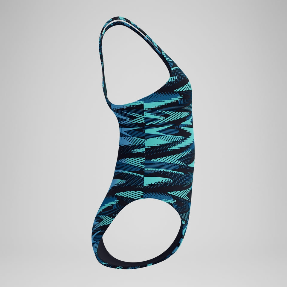 Speedo HyberBoom Allover Medalist Swimsuit DarkTeal/Green