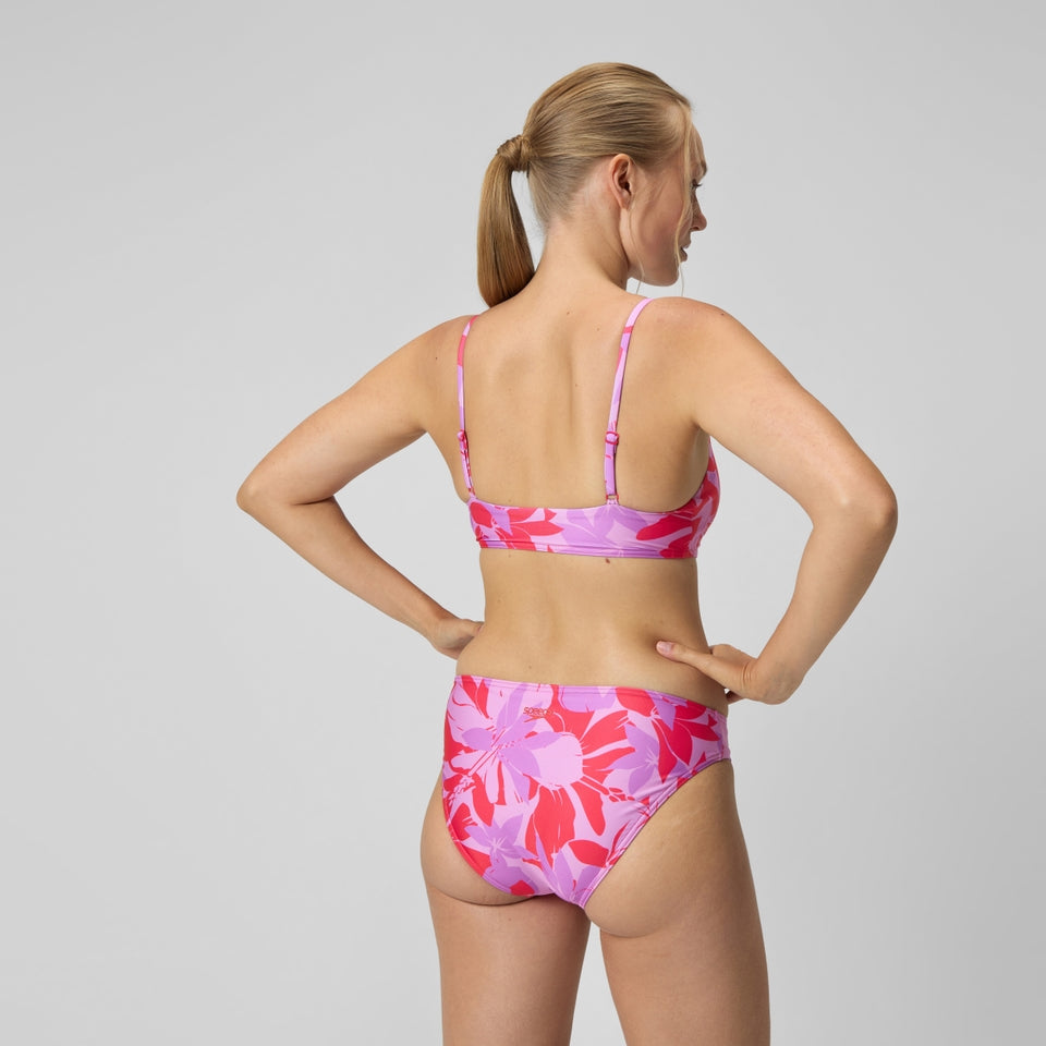 Speedo Printed Adjustable Thinstap Bikini Red