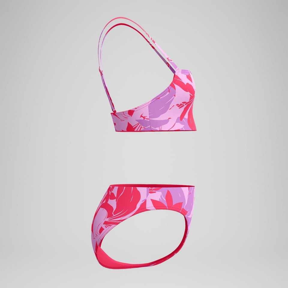Speedo Printed Adjustable Thinstap Bikini Red