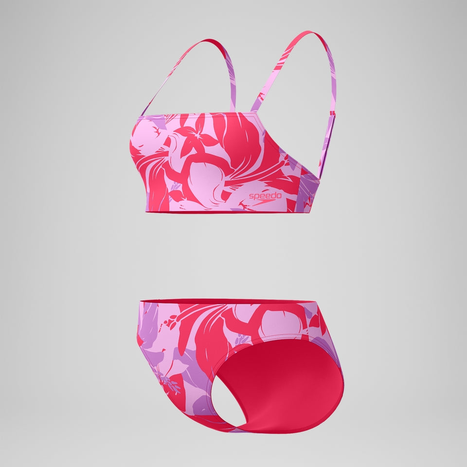 Speedo Printed Adjustable Thinstap Bikini Red