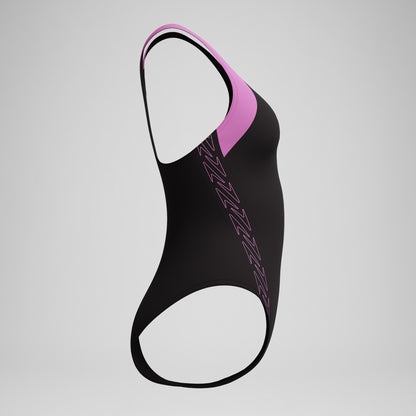 Speedo HyberBoom Splice Racerback Swimsuit Black/Pink
