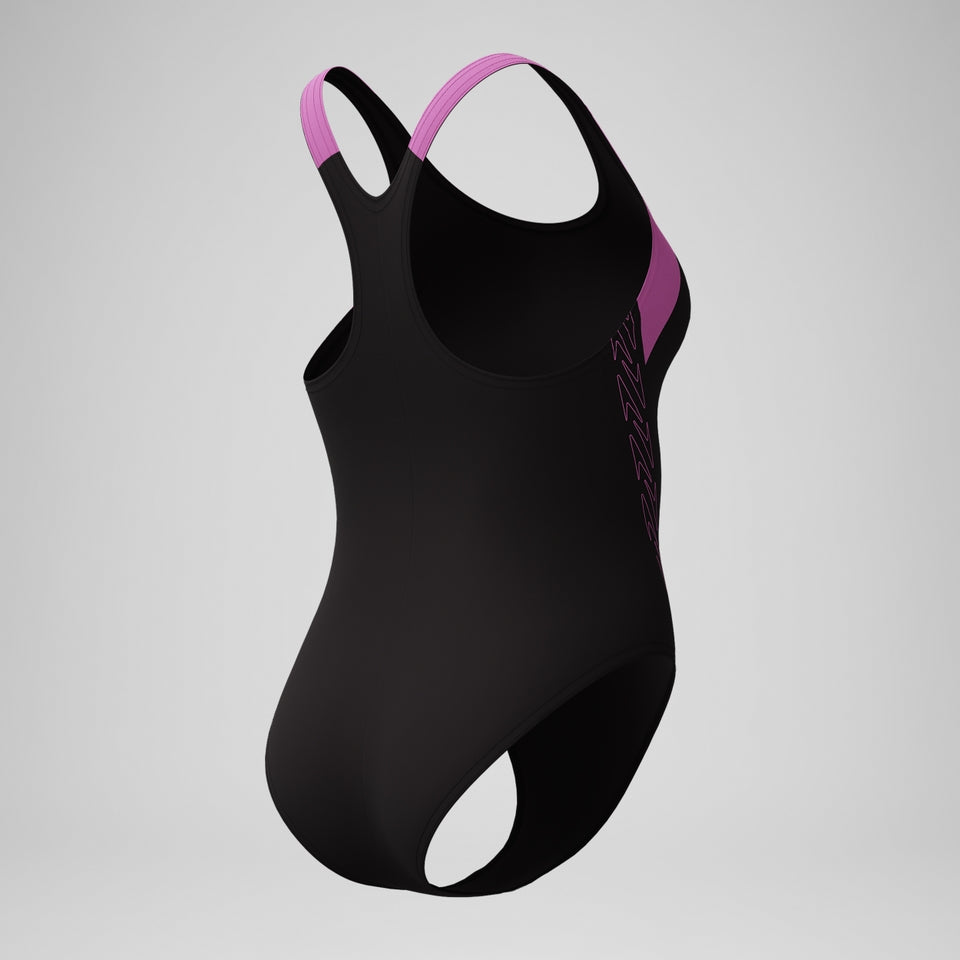 Speedo HyberBoom Splice Racerback Swimsuit Black/Pink