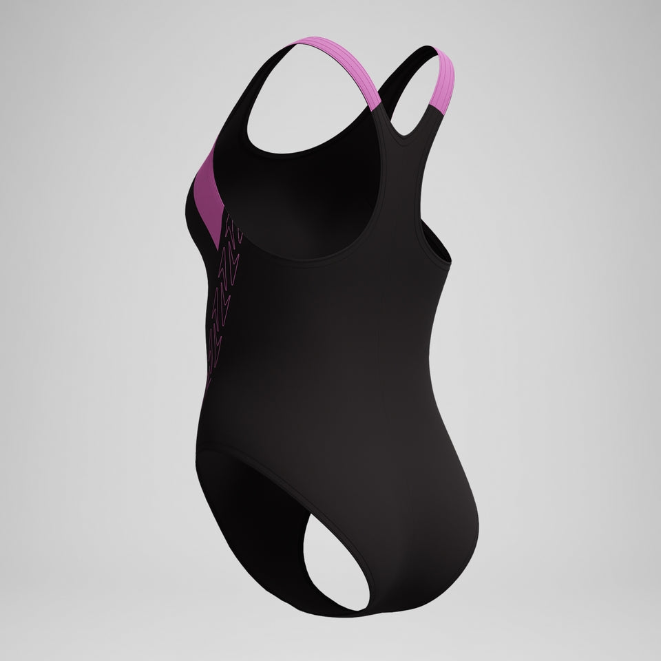 Speedo HyberBoom Splice Racerback Swimsuit Black/Pink