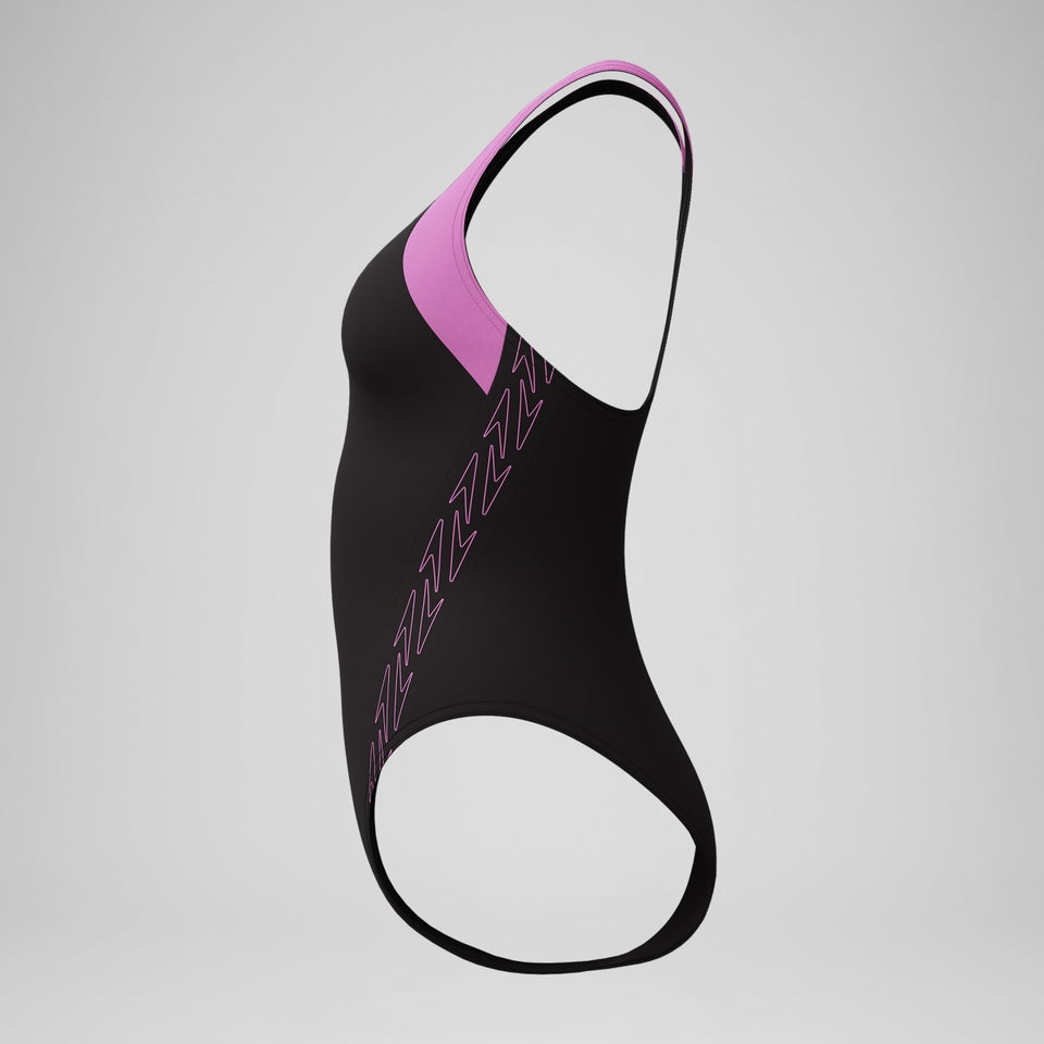 Speedo HyberBoom Splice Racerback Swimsuit Black/Pink