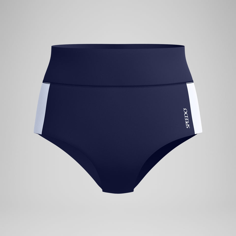 Speedo Jetstream Colourblock Banded Boyleg Bikini Bottom Navy/White