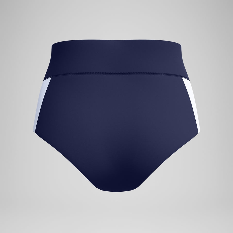 Speedo Jetstream Colourblock Banded Boyleg Bikini Bottom Navy/White