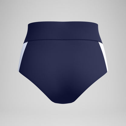Speedo Jetstream Colourblock Banded Boyleg Bikini Bottom Navy/White