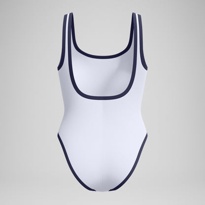 Speedo Jetstream Solid Scoop Bound Swimsuit White/Navy