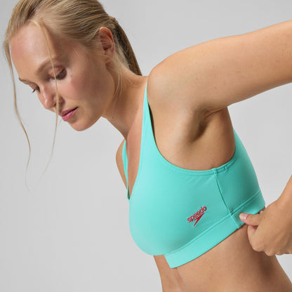 Speedo Textured Deep U-Back Bikini Turquoise