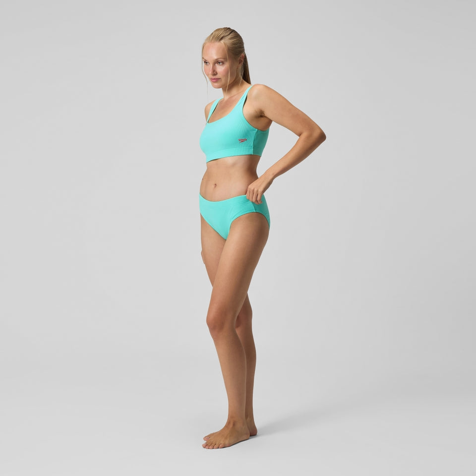 Speedo Textured Deep U-Back Bikini Turquoise