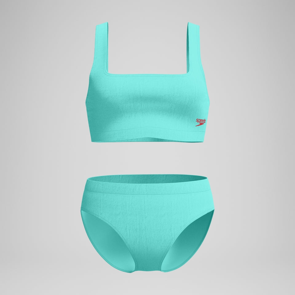Speedo Textured Deep U-Back Bikini Turquoise