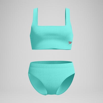 Speedo Textured Deep U-Back Bikini Turquoise
