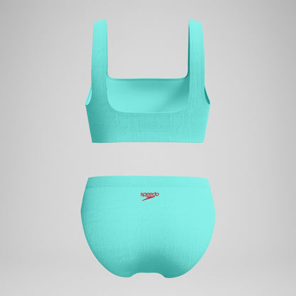 Speedo Textured Deep U-Back Bikini Turquoise