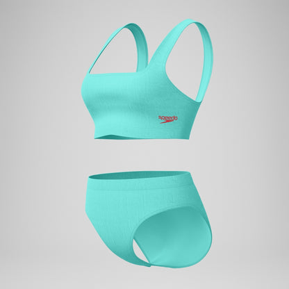 Speedo Textured Deep U-Back Bikini Turquoise