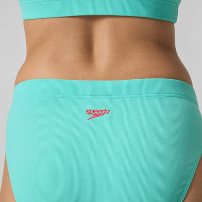 Speedo Textured Deep U-Back Bikini Turquoise