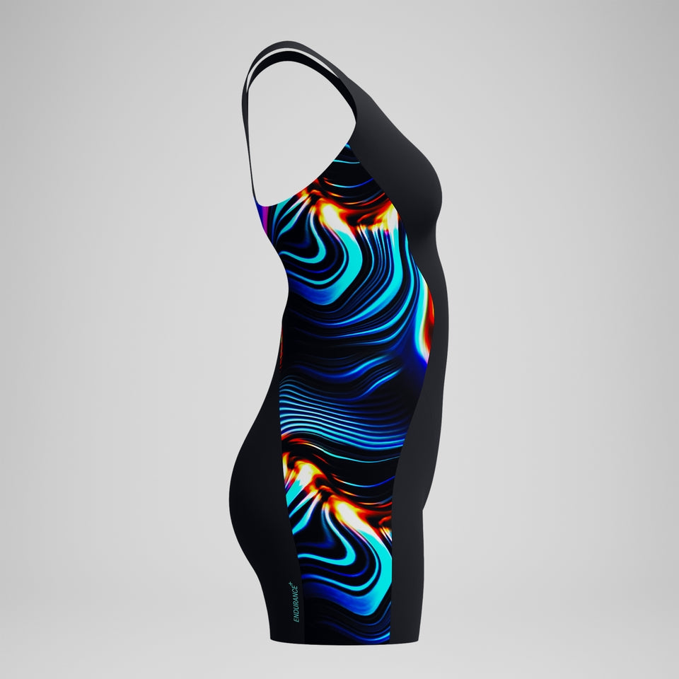 Speedo Digital Printed Legsuit Black/Blue